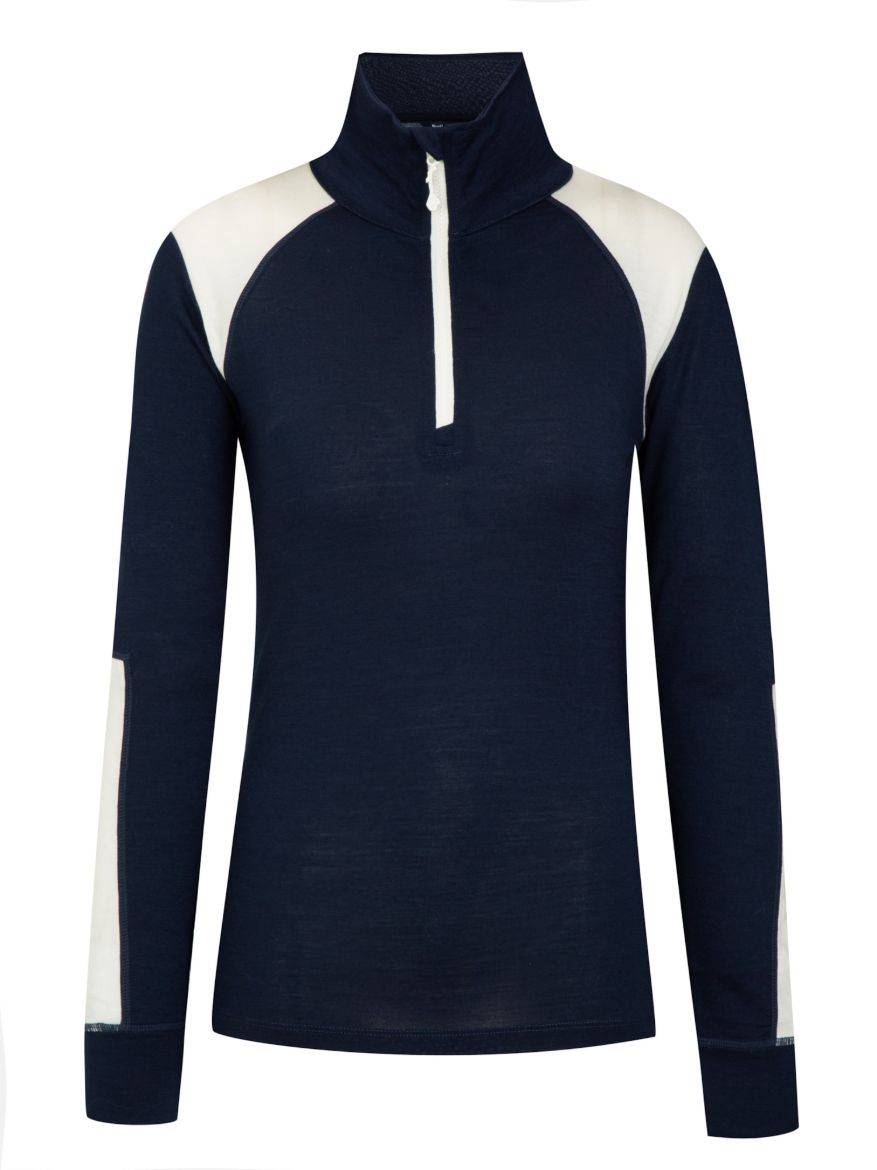 Bilde av WoolLand Hilleknuten LS top Blue Ink